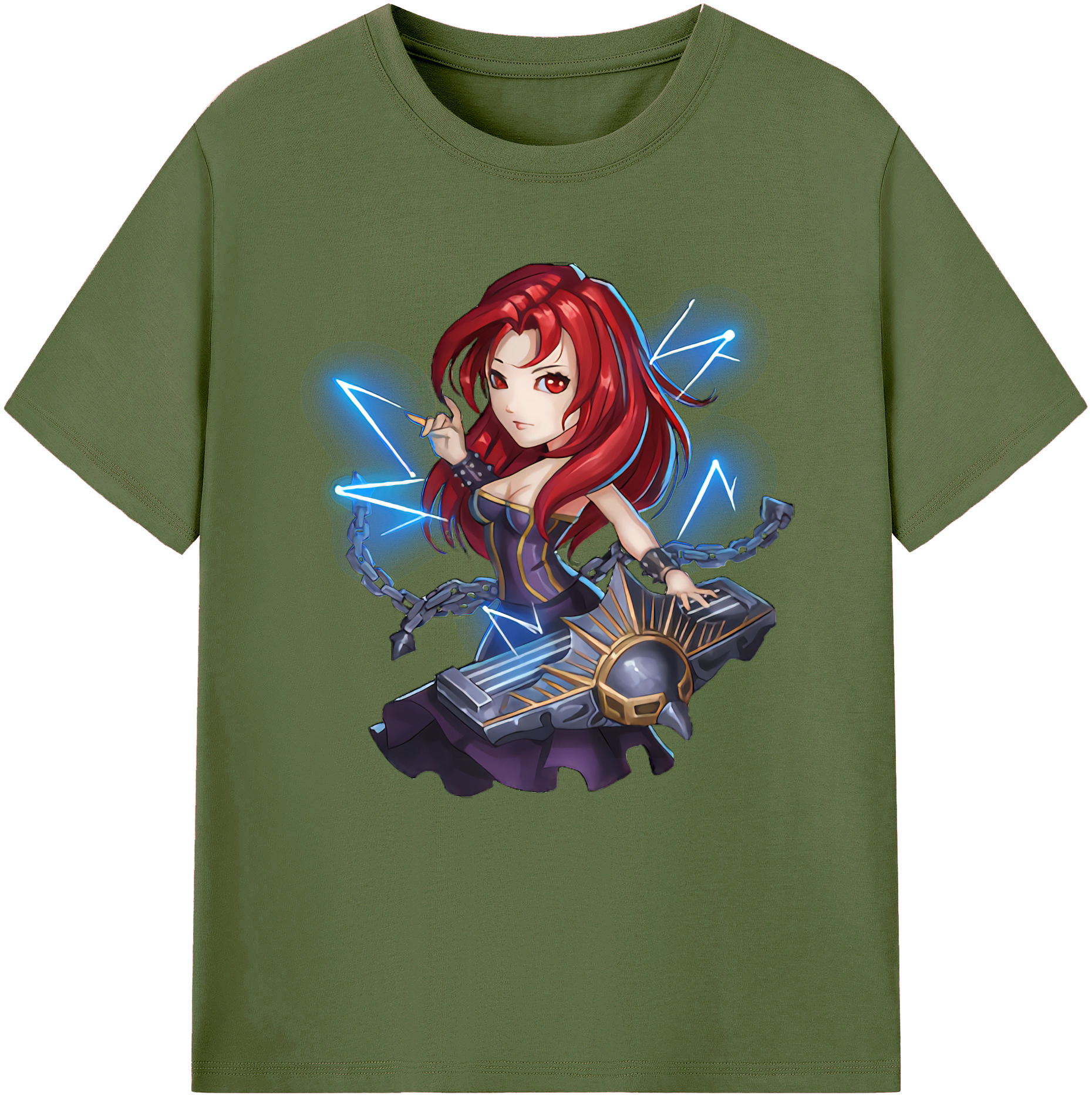 リーグ・オブ・レジェンド League of Legends LOL 綿100％半袖Tシャツ（フロントプリント）